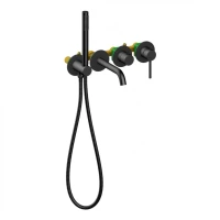 Смеситель для ванны с ручным душем Grocenberg GB5070, черный матовый