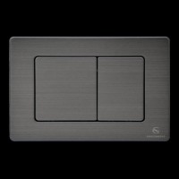 Кнопка смыва для унитаза металлическая Grocenberg KM3080BG, графит