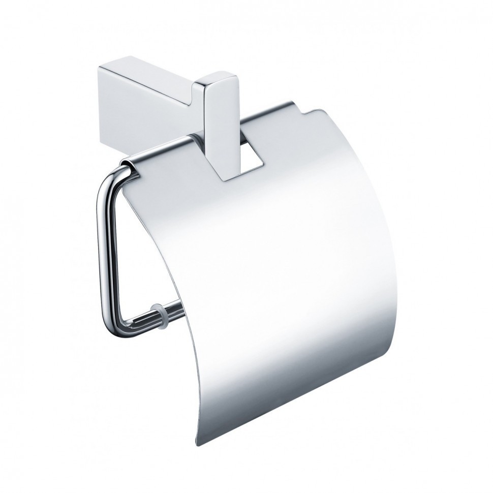 Настенный бумагодержатель с крышкой Grocenberg AC0029, хром