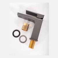 Смеситель для раковины Hansberge H1070, графит