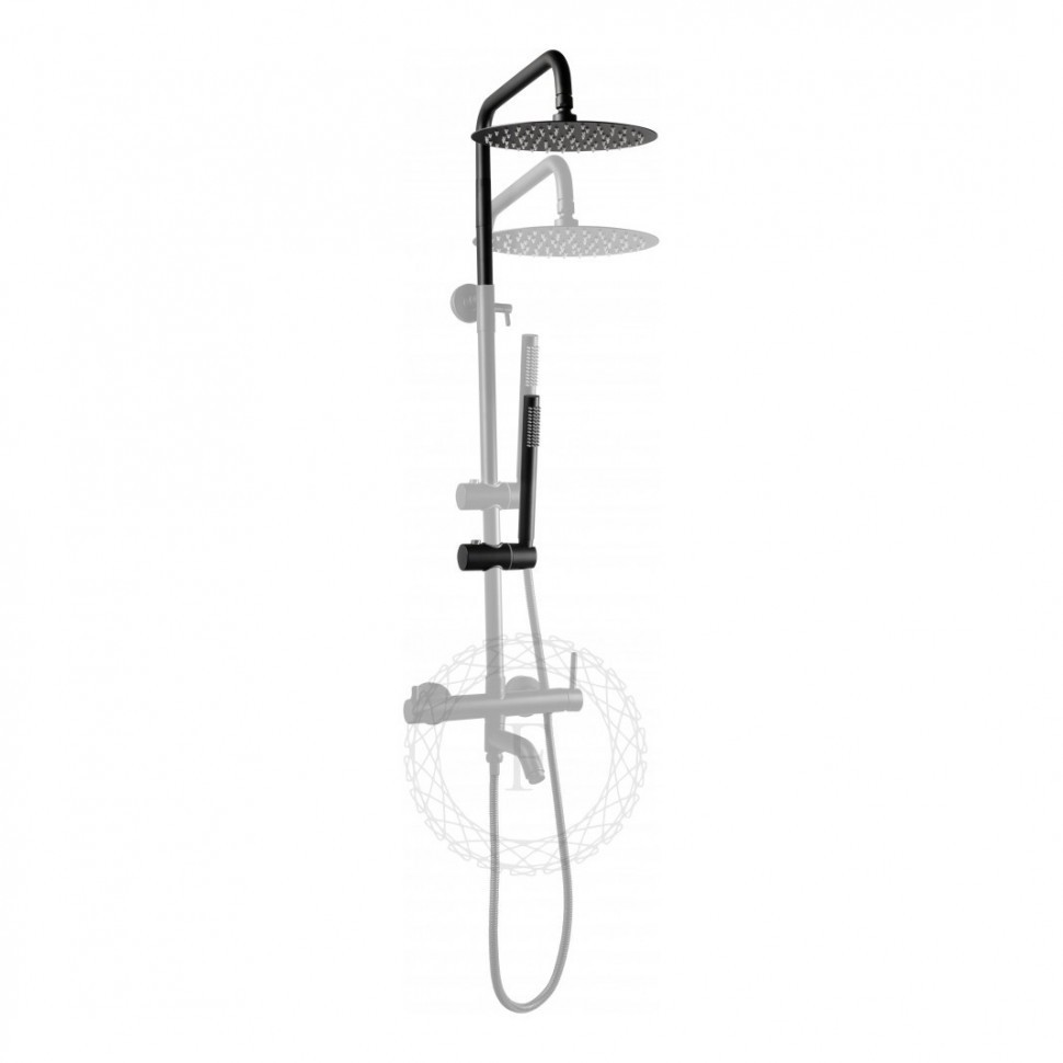 Душевая система FILARETE Roun FL2020, черный матовый