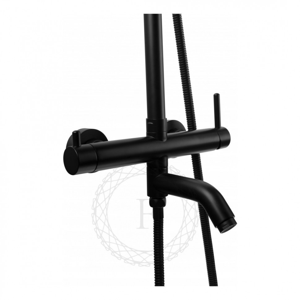 Душевая система FILARETE Roun FL2020, черный матовый