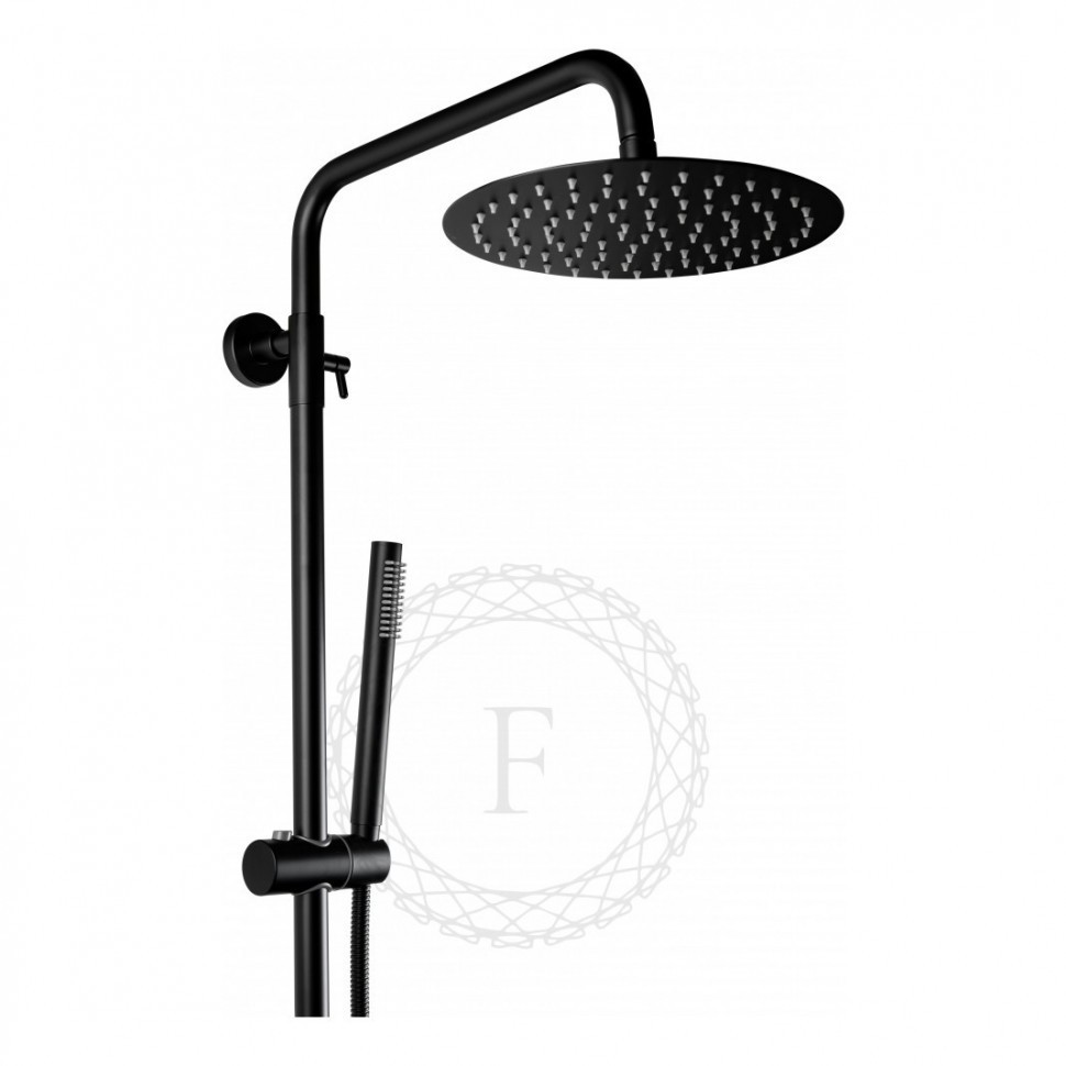 Душевая система FILARETE Roun FL2020, черный матовый