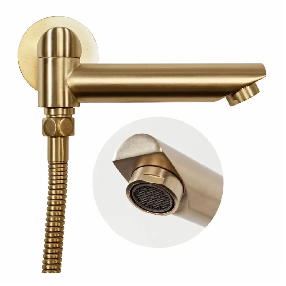 Душевая система скрытого монтажа Hansberge H6095, матовое золото