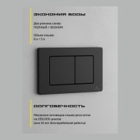 Кнопка смыва для унитаза металлическая Grocenberg KM3080BL, черный матовый Кнопка смыва для унитаза металлическая Grocenberg KM3080BL, черный матовый