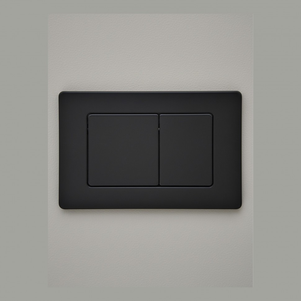 Кнопка смыва для унитаза металлическая Grocenberg KM3080BL, черный матовый Кнопка смыва для унитаза металлическая Grocenberg KM3080BL, черный матовый