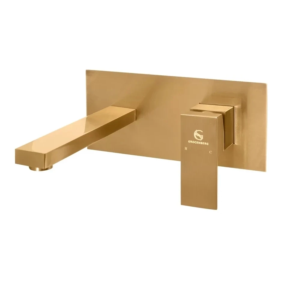 Смеситель встраиваемый для раковины Grocenberg GB588, бронза