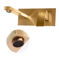 Смеситель встраиваемый для раковины Grocenberg GB588, бронза