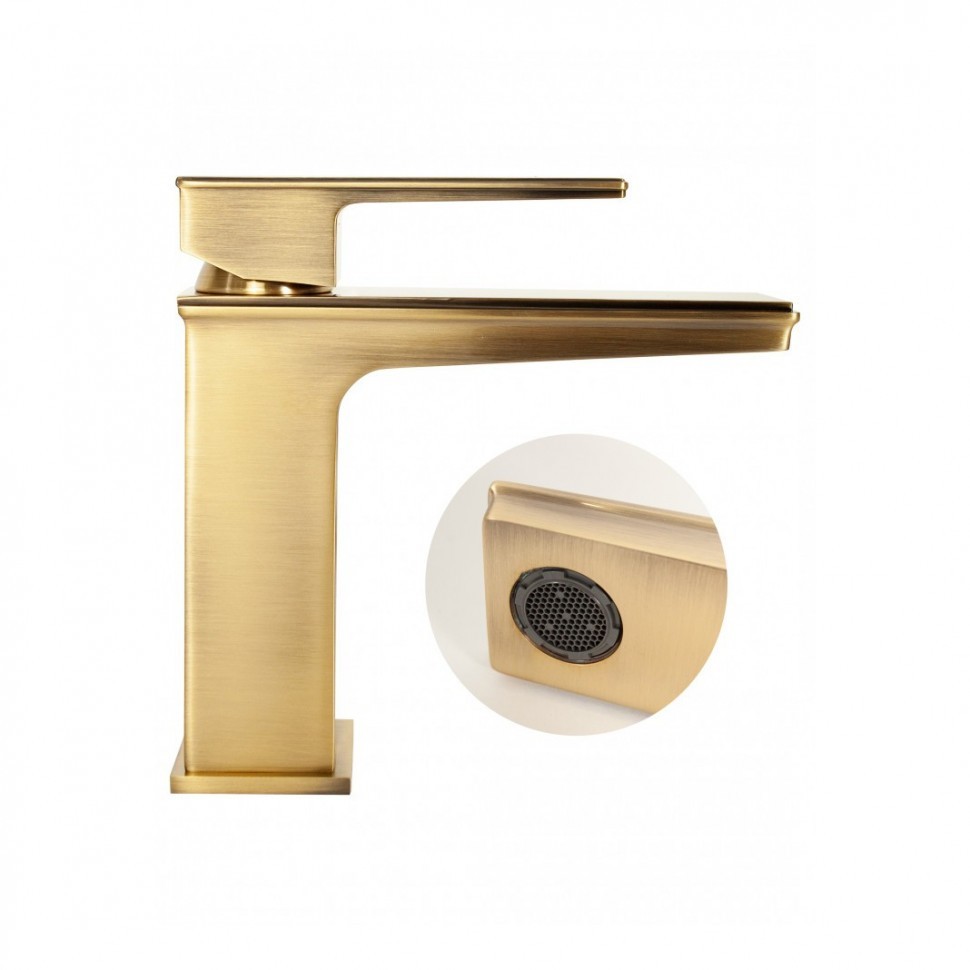 Смеситель для раковины Hansberge H1070, бронза