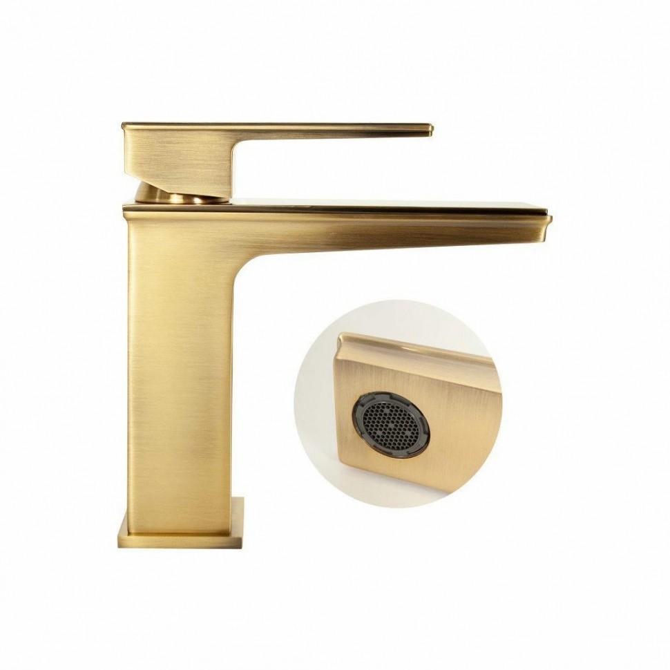 Смеситель для раковины Hansberge H1070, бронза