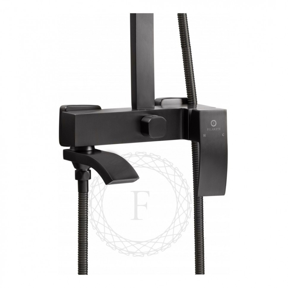 Душевая система FILARETE Waterfall FL2010, графит