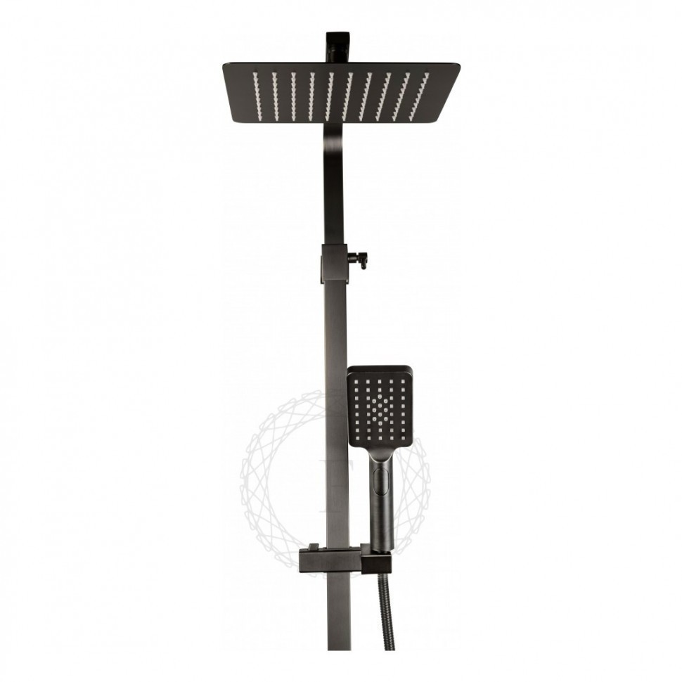 Душевая система FILARETE Waterfall FL2010, графит