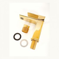 Смеситель для раковины Hansberge H1070, золото глянец