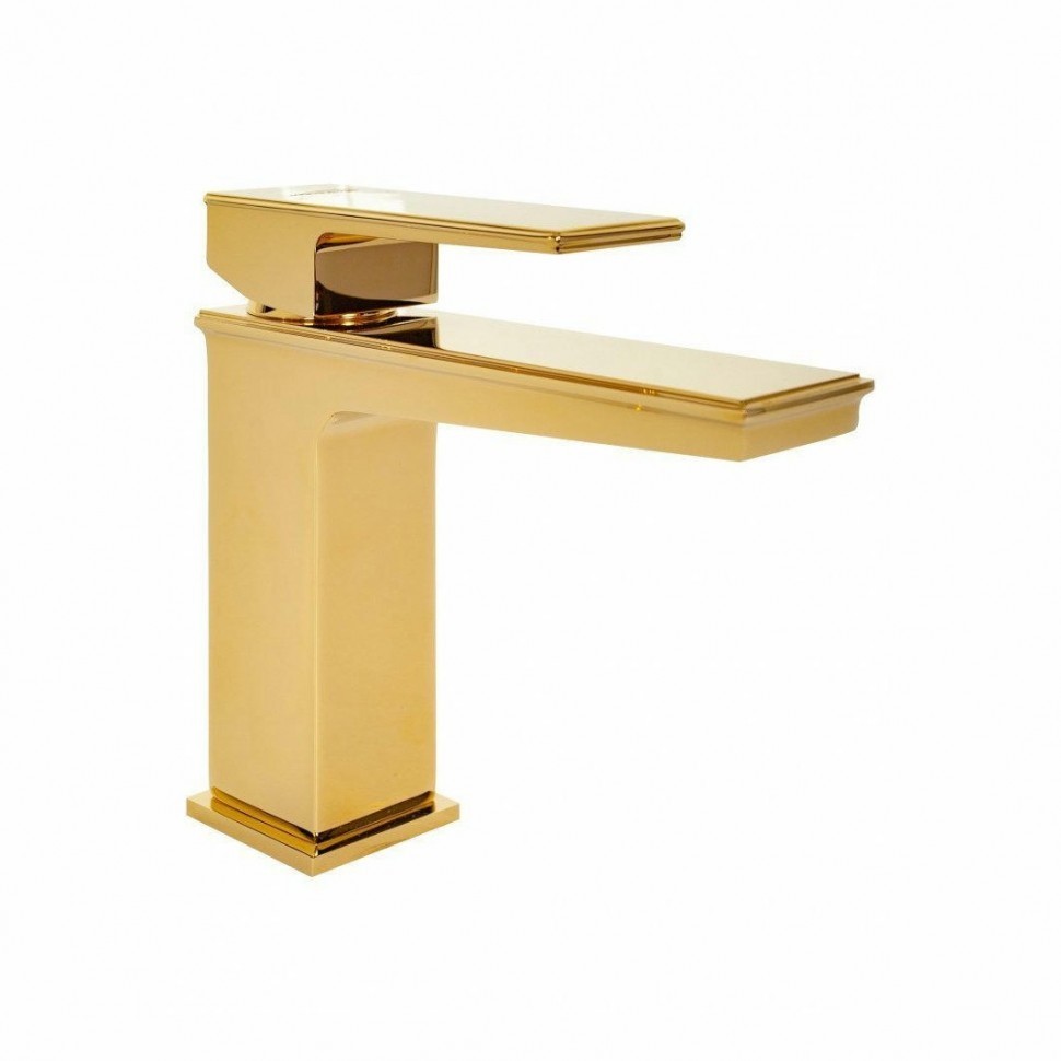 Смеситель для раковины Hansberge H1070, золото глянец