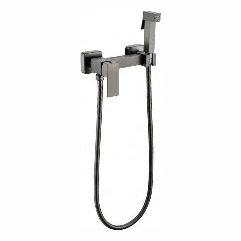 Смеситель с гигиеническим душем Grocenberg GB101N, графит