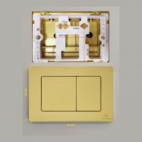 Кнопка смыва для унитаза металлическая Grocenberg KM3080MG, матовое золото Кнопка смыва для унитаза металлическая Grocenberg KM3080MG, матовое золото