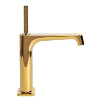 Смеситель для раковины Hansberge H1090, золото глянец