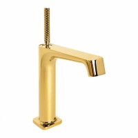 Смеситель для раковины Hansberge H1090, золото глянец