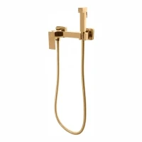 Смеситель с гигиеническим душем Grocenberg GB101N, золото глянец