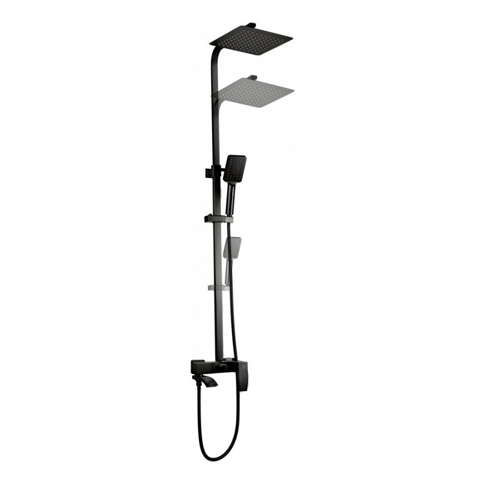 Душевая система FILARETE Waterfall FL2010, черный матовый