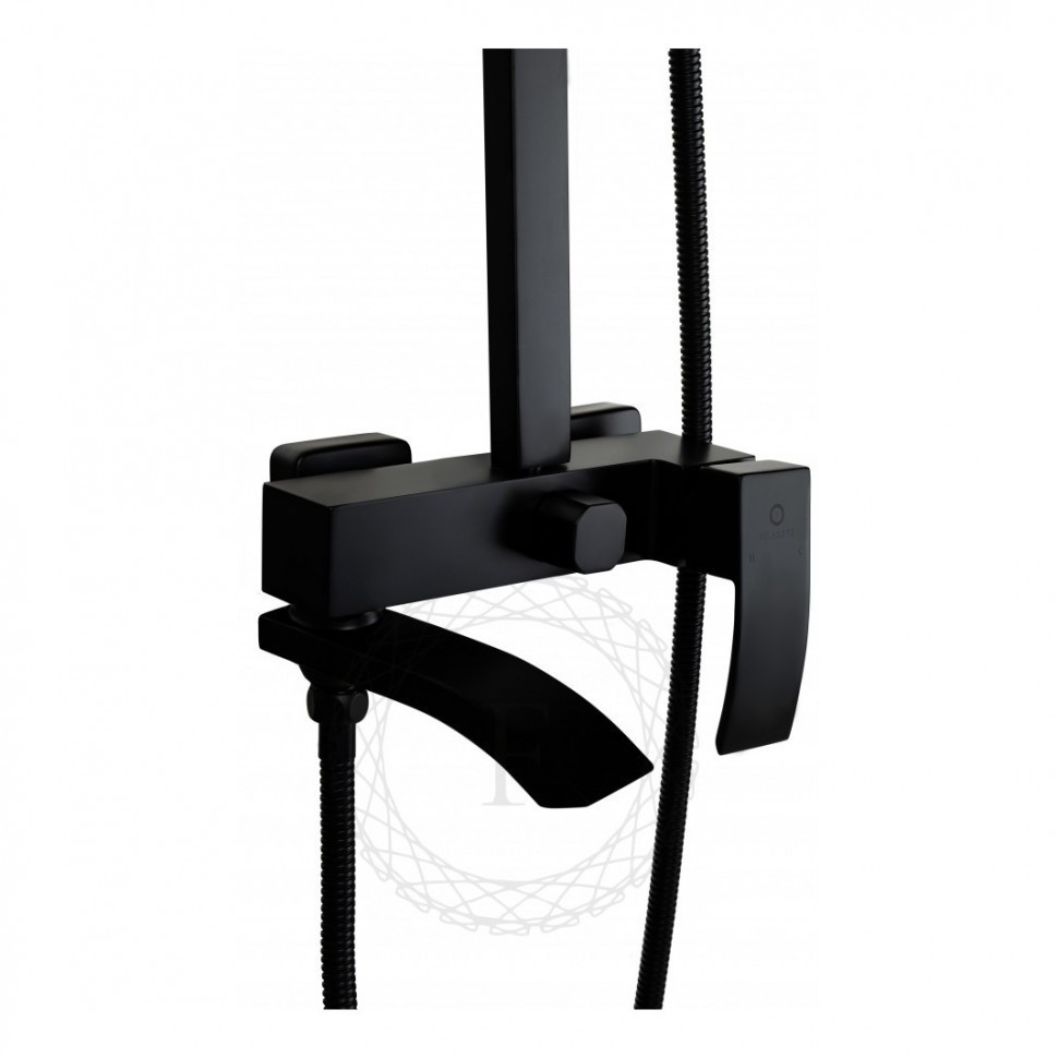 Душевая система FILARETE Waterfall FL2010, черный матовый