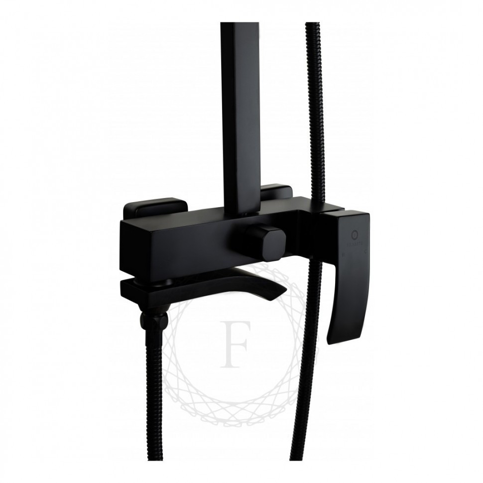 Душевая система FILARETE Waterfall FL2010, черный матовый