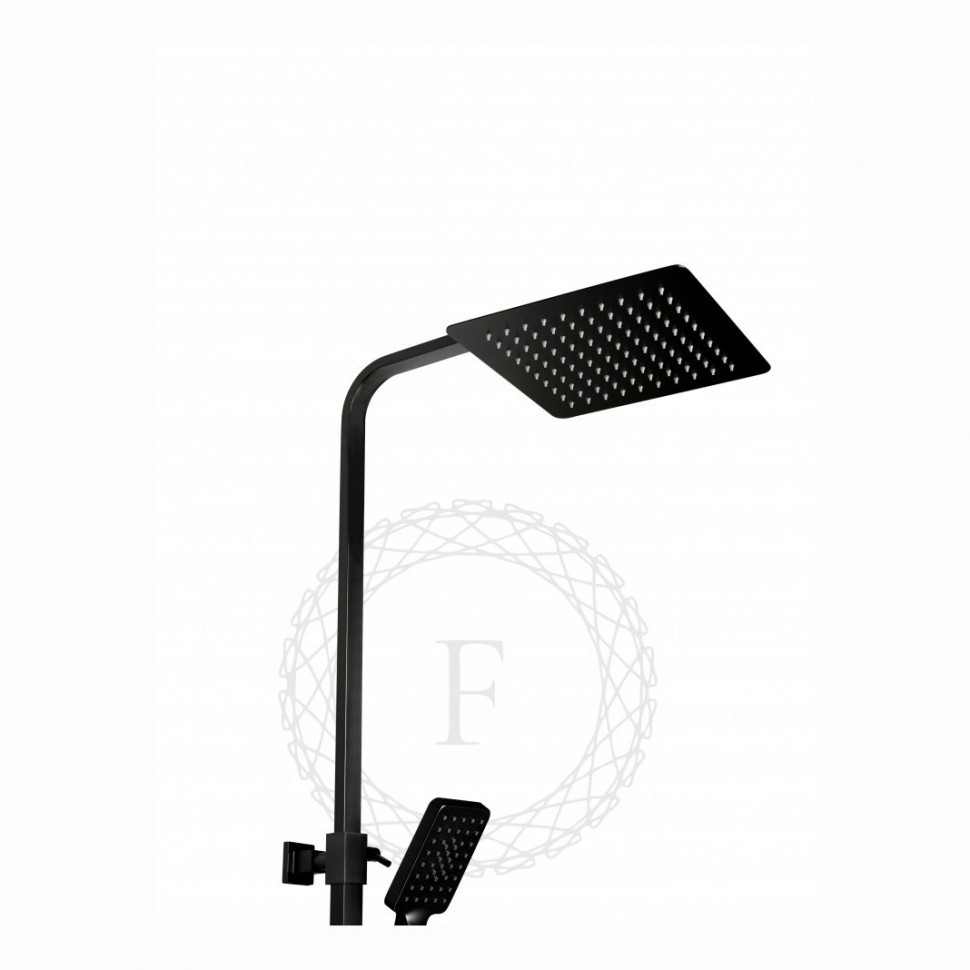 Душевая система FILARETE Waterfall FL2010, черный матовый