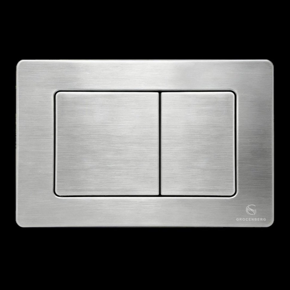 Кнопка смыва для унитаза металлическая Grocenberg KM3080NK, никель