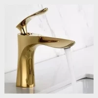 Смеситель для раковины Grocenberg GB2001, золото глянец