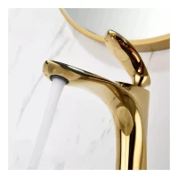 Смеситель для раковины Grocenberg GB2001, золото глянец