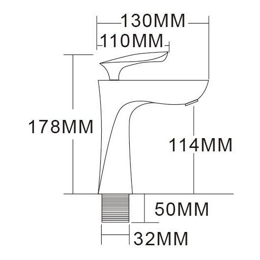 Смеситель для раковины Grocenberg GB2001, золото глянец