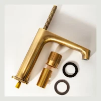 Смеситель для раковины Hansberge H1090, бронза