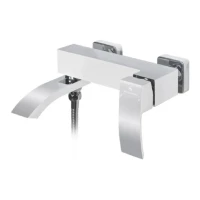 Смеситель для ванны с ручным душем Grocenberg GB8007, белый/хром