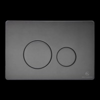 Кнопка смыва для унитаза металлическая Grocenberg KM3090BG, графит Кнопка смыва для унитаза металлическая Grocenberg KM3090BG, графит