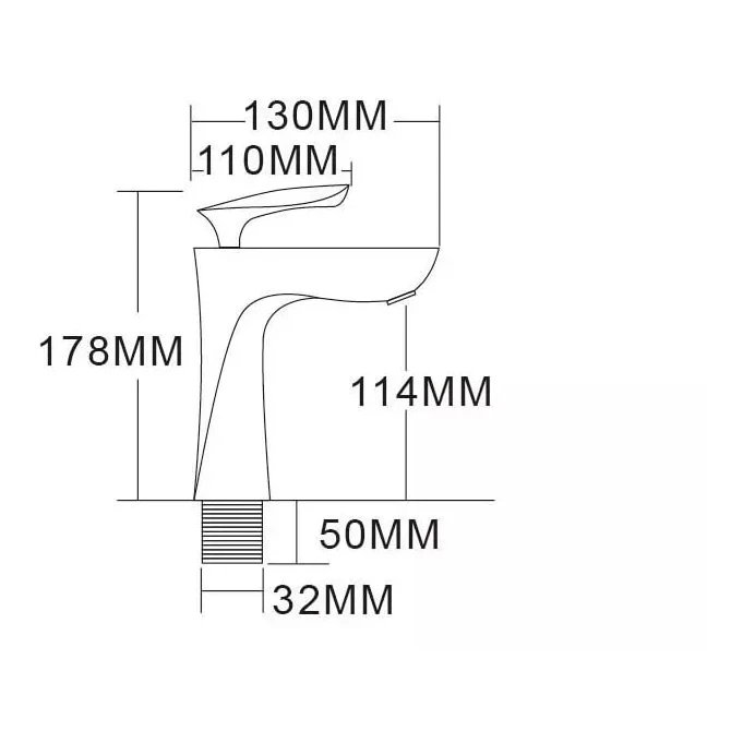Смеситель для раковины Grocenberg GB2001, черный матовый