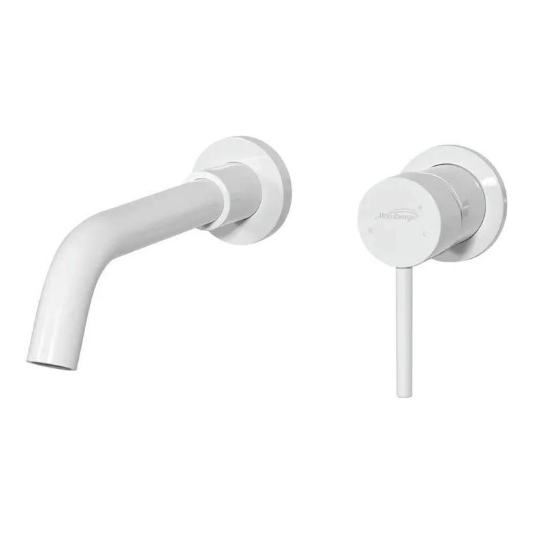 Смеситель встраиваемый для раковины Hansberge H211, белый