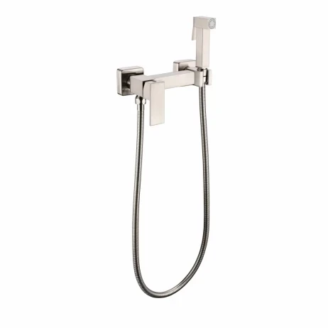 Смеситель с гигиеническим душем Grocenberg GB101N, никель