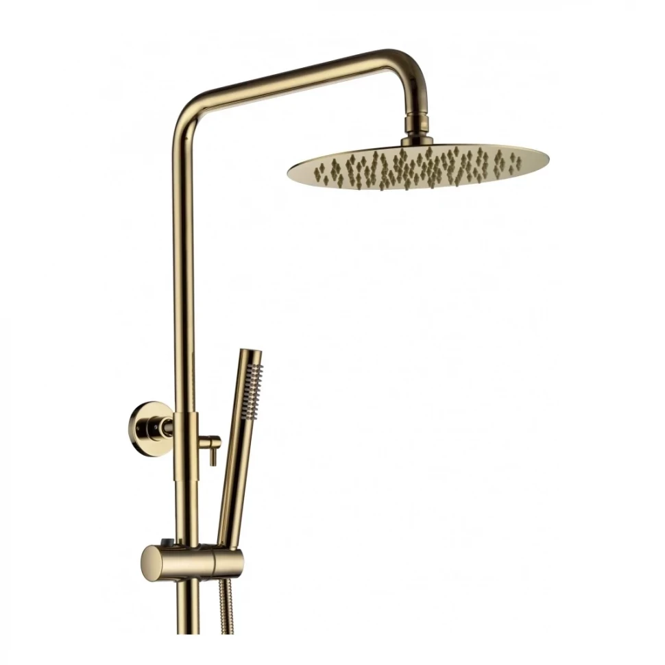 Душевая система с термостатом Grocenberg GB7005, золото глянец