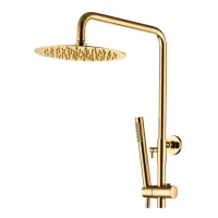 Душевая система с термостатом Grocenberg GB7005, золото глянец