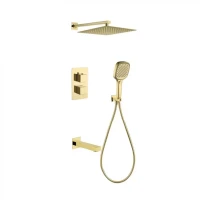 Душевая система скрытого монтажа Grocenberg GB5050, золото глянец