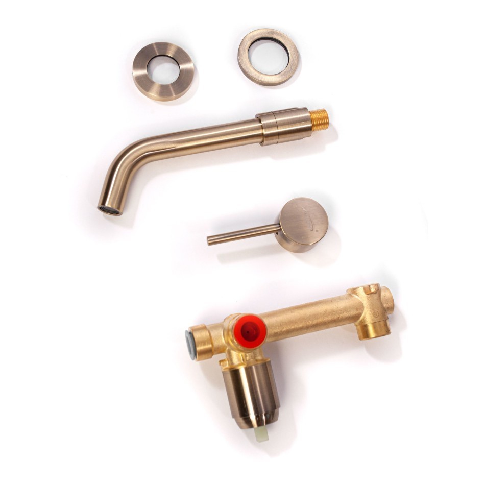 Смеситель встраиваемый для раковины Hansberge H211, бронза