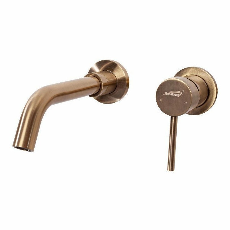 Смеситель встраиваемый для раковины Hansberge H211, бронза