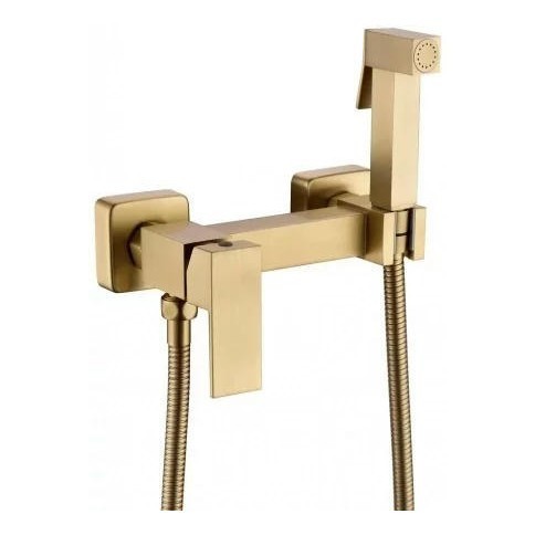 Смеситель с гигиеническим душем Grocenberg GB101N, матовое золото