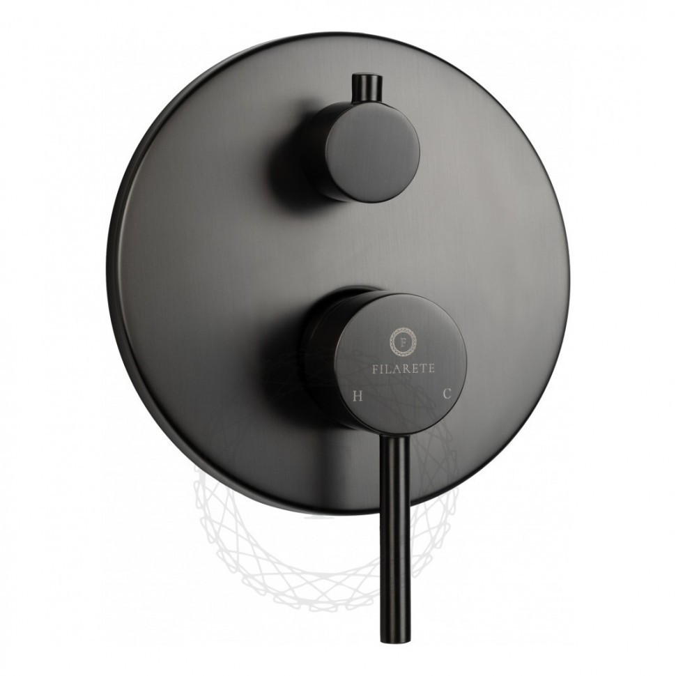 Душевая система скрытого монтажа FILARETE Roun FL1023, графит