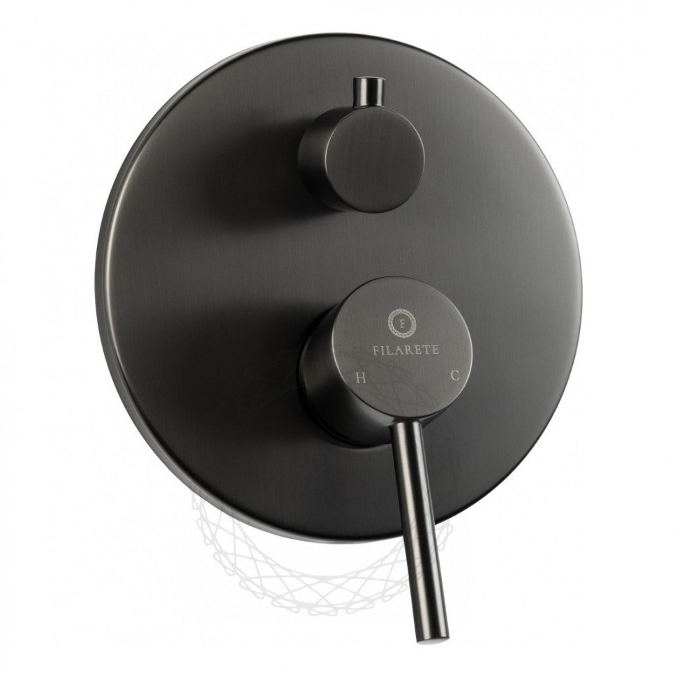 Душевая система скрытого монтажа FILARETE Roun FL1023, графит