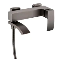 Смеситель для ванны с ручным душем Grocenberg GB8007, графит