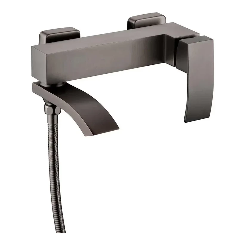 Смеситель для ванны с ручным душем Grocenberg GB8007, графит