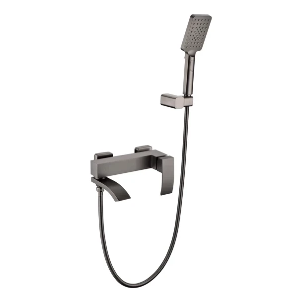 Смеситель для ванны с ручным душем Grocenberg GB8007, графит