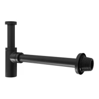 Сифон для раковины Hansberge H175, черный матовый