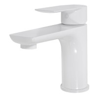 Смеситель для раковины Hansberge H1099, белый/хром